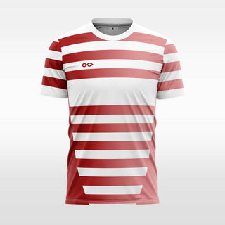 red custom soccer jersey for men sublimation