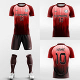 red custom soccer jersey kits