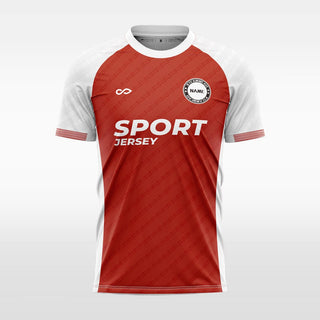    red custom soccer jersey sublimation