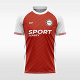    red custom soccer jersey sublimation