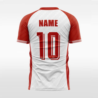 red custom soccer jersey