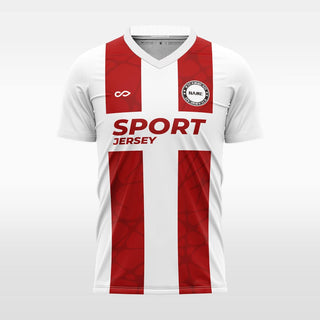 red custom soccer jersey