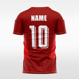 red custom soccer jersey