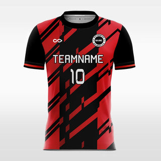 red custom soccer jersey