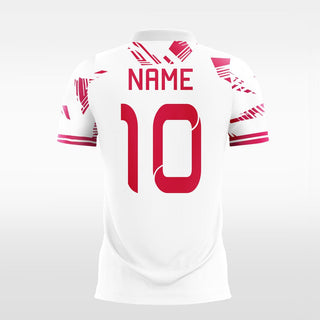 red custom soccer jersey