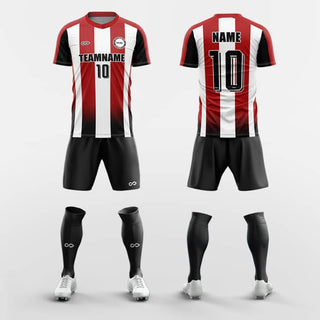 red custom soccer jerseys kit