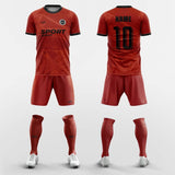  red custom soccer jerseys kit