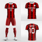 red custom soccer jerseys kit