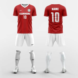 red custom soccer jerseys kit