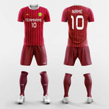 red custom soccer jerseys kit