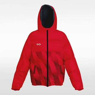 red custom winter jacket