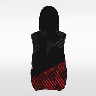     red custom winter vest