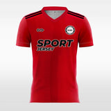 red customized mens soccer jersey