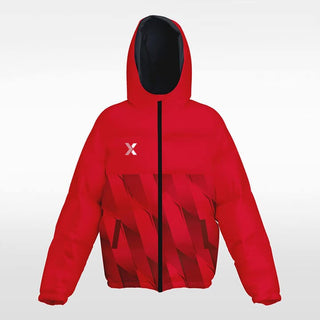 red customized sublimated winter jacket 