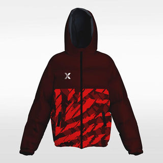 red customized sublimated winter jacket