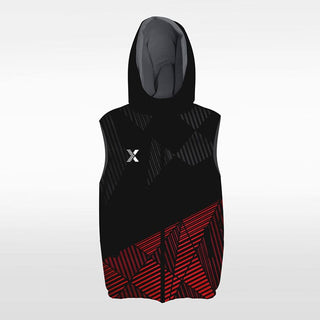 red customized sublimated winter vest