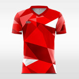 red diamond short soccer jersey