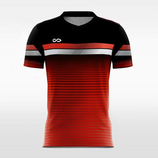 red gradient soccer jersey