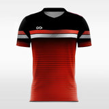 red gradient soccer jersey