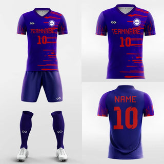 red ink stripe soccer jersey