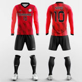 red long sleeve jersey kit