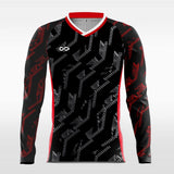 red long sleeve soccer jersey
