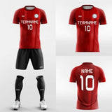 red short sleeve jersey kit