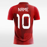 red short sleeve soccer jersey