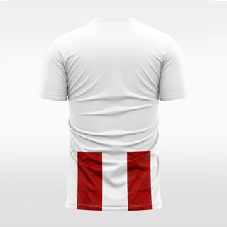 red short soccer jersey