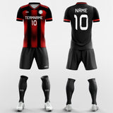 Cool Mosaic - Custom Soccer Jerseys Kit Red Design for Team