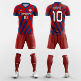 red soccer jersey kit