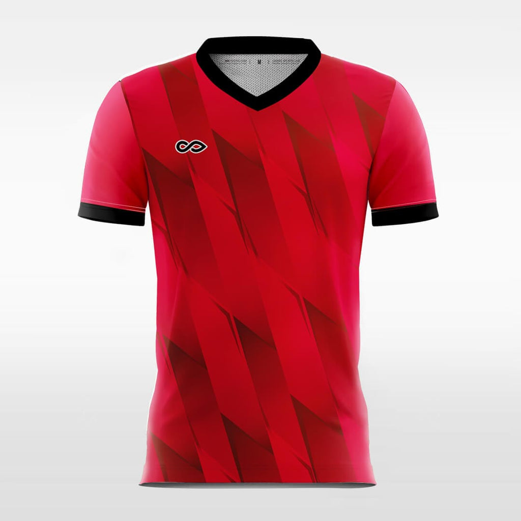 red soccer short jersey