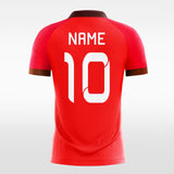 red sublimated soccer jersey
