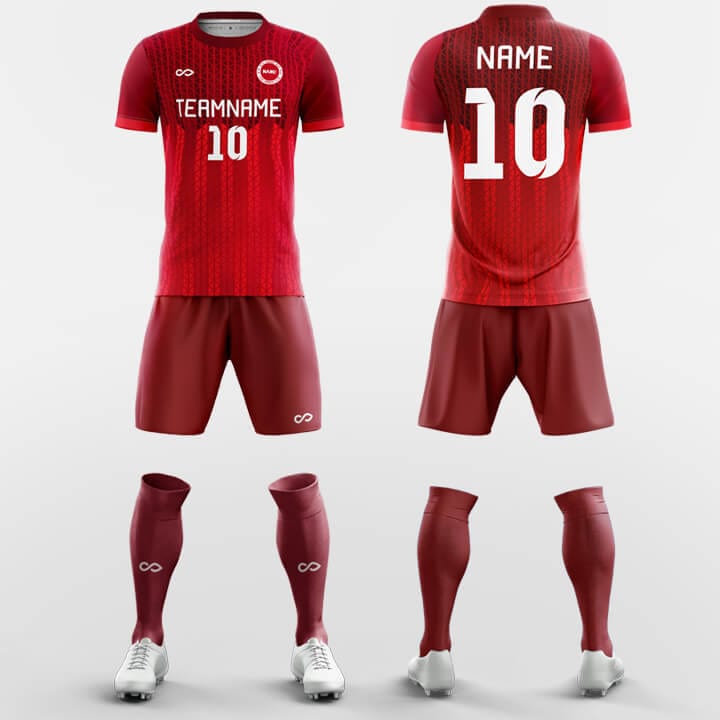 red wave soccer jersey kit