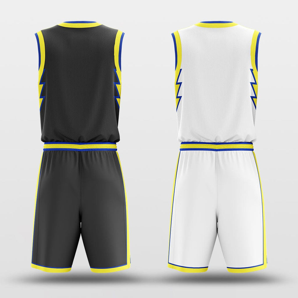 Yellow lightning - Custom Reversible Sublimated Basketball Jersey  Set-XTeamwear
