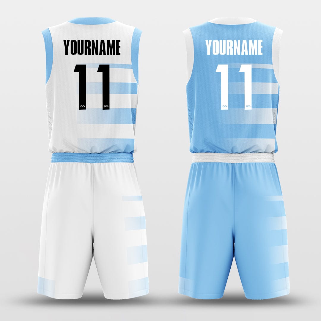 Blue Lake - Custom Basketball Jersey Set Design Striped – XBalla