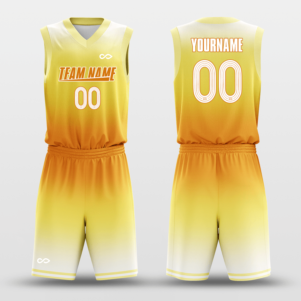 Rising Sun - Customized Basketball Jersey Design Yellow-XTeamwear
