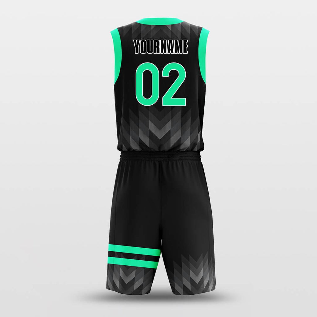 shadow green basketball jersey set