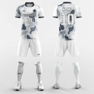 silver camouflage soccer jersey kit