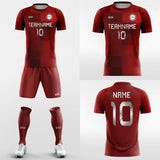 solid red soccer jersey