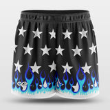 spark blue and black shorts