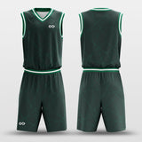 basketball uniform set dark green