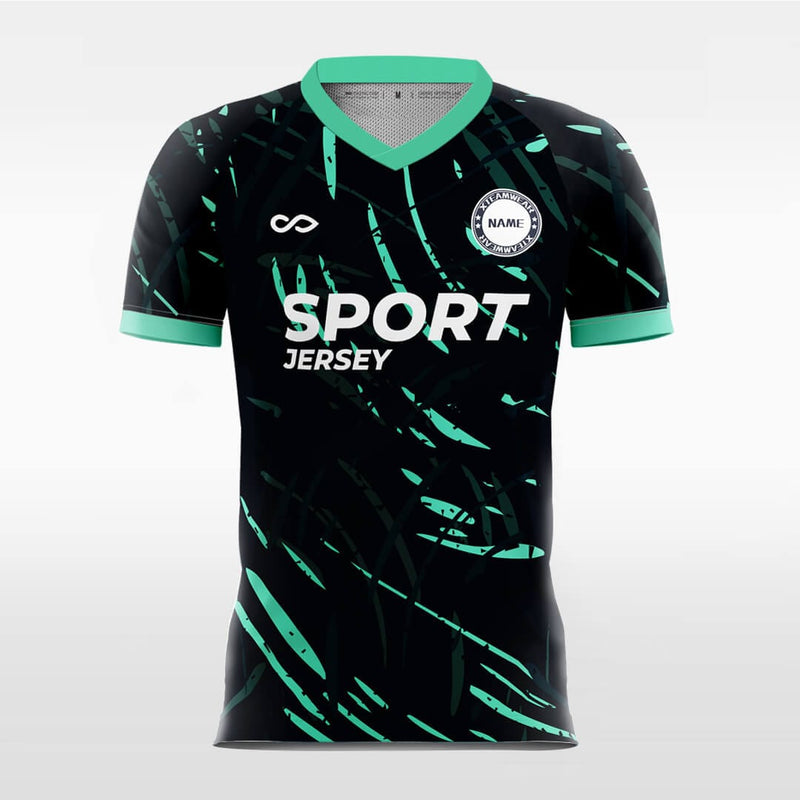 Unisex Half sleeves New Custom Design Football Jersey - Black Green Pattern  at Rs 495/piece in Wayanad