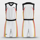 strips white basketball jersey set
