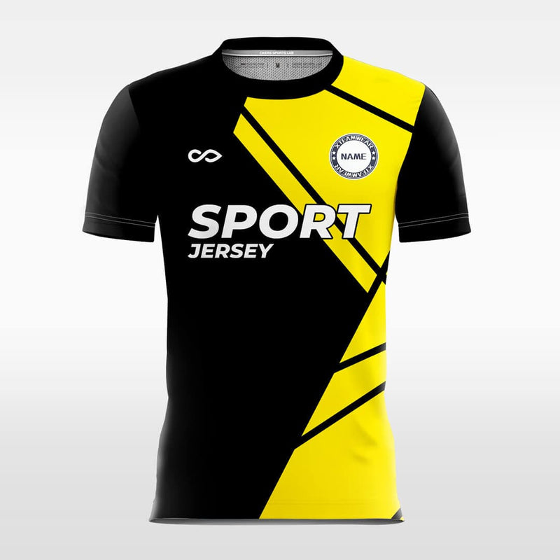 Black Yellow Soccer Jersey  Soccer uniforms design, Sport shirt design,  Sports jersey design