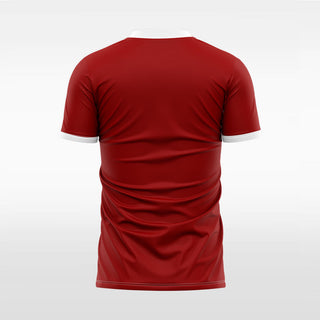 thrust custom soccer jersey red sublimation