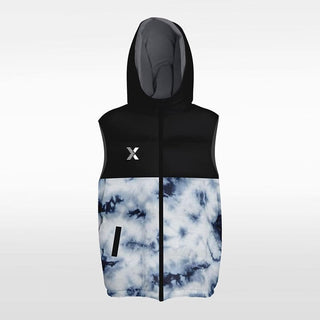 tie dye blue sublimated winter vest