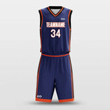 Vintage Blue Orange - Customized Basketball Jersey Set Sublimated