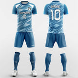 water blue soccer jersey kit