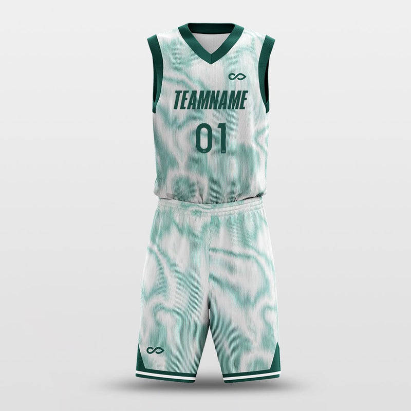 Comfortable Practice Basketball Uniform Blank Green Basketball Team Wear